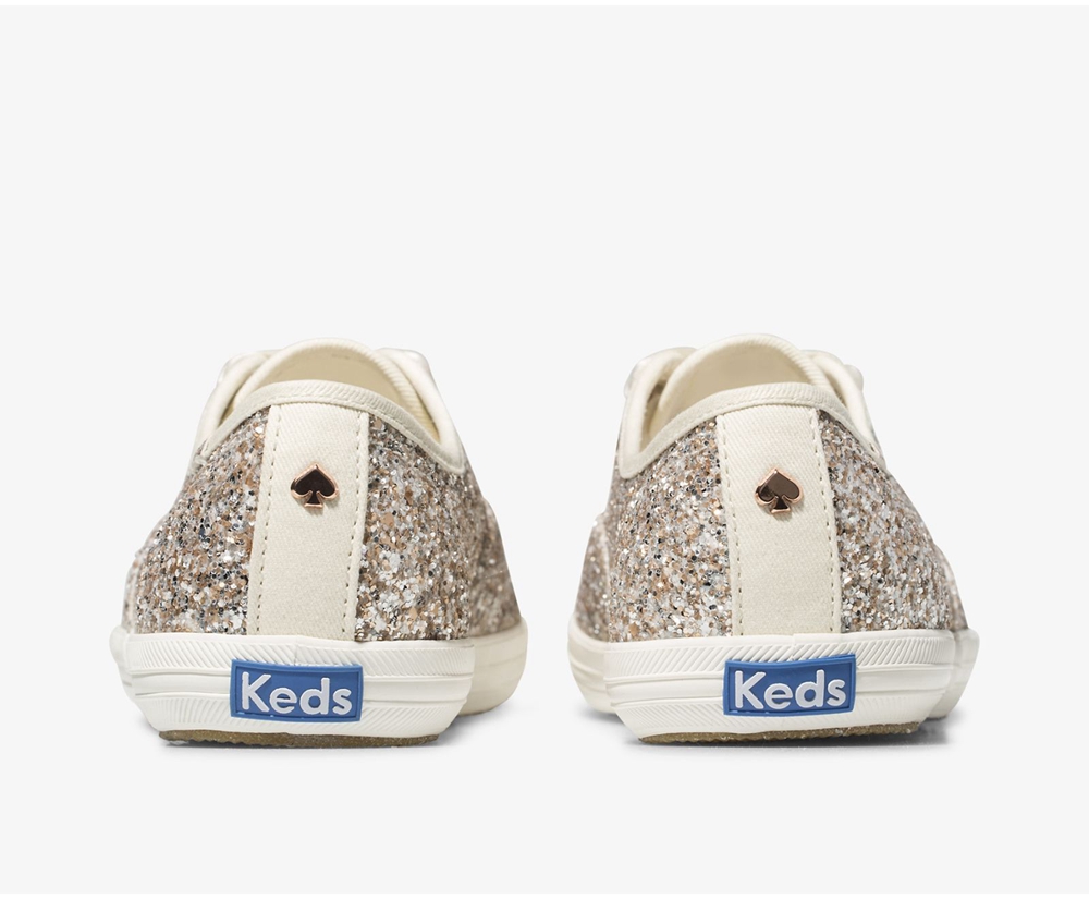 Zapatillas Keds Mujer Rosas Doradas - Kate Spade New York Champion Glitter - 864-BKVZAN